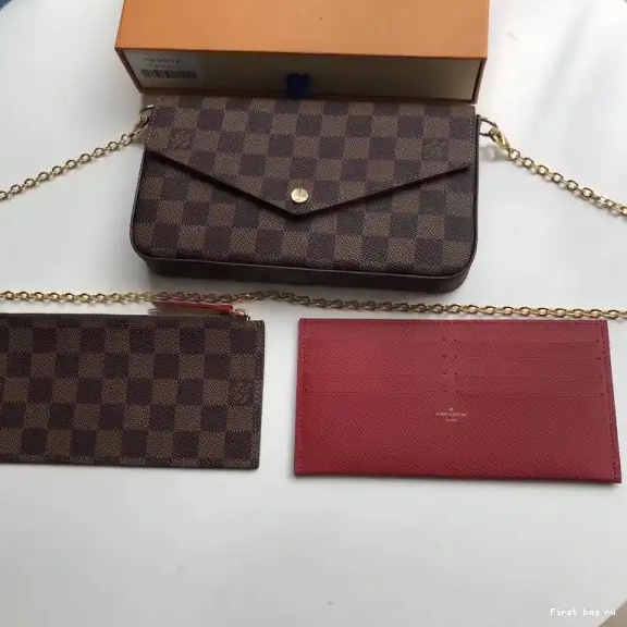 First bag ru Pochette Bag Vuitton N63032 Louis Felicie Damier 0626
